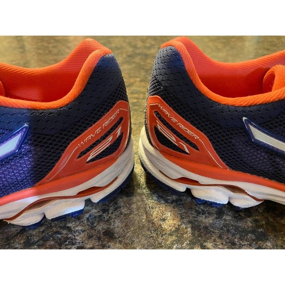 Womens Mizuno Running Shoes 7.5 Wave Rider 21 Purple Coral - Picture 6 of 8